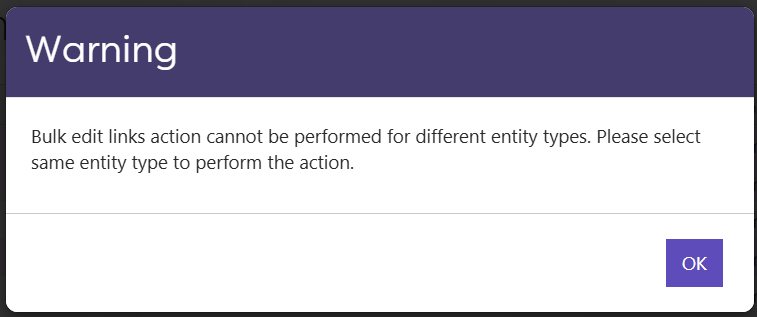 Bulk Edit Warning