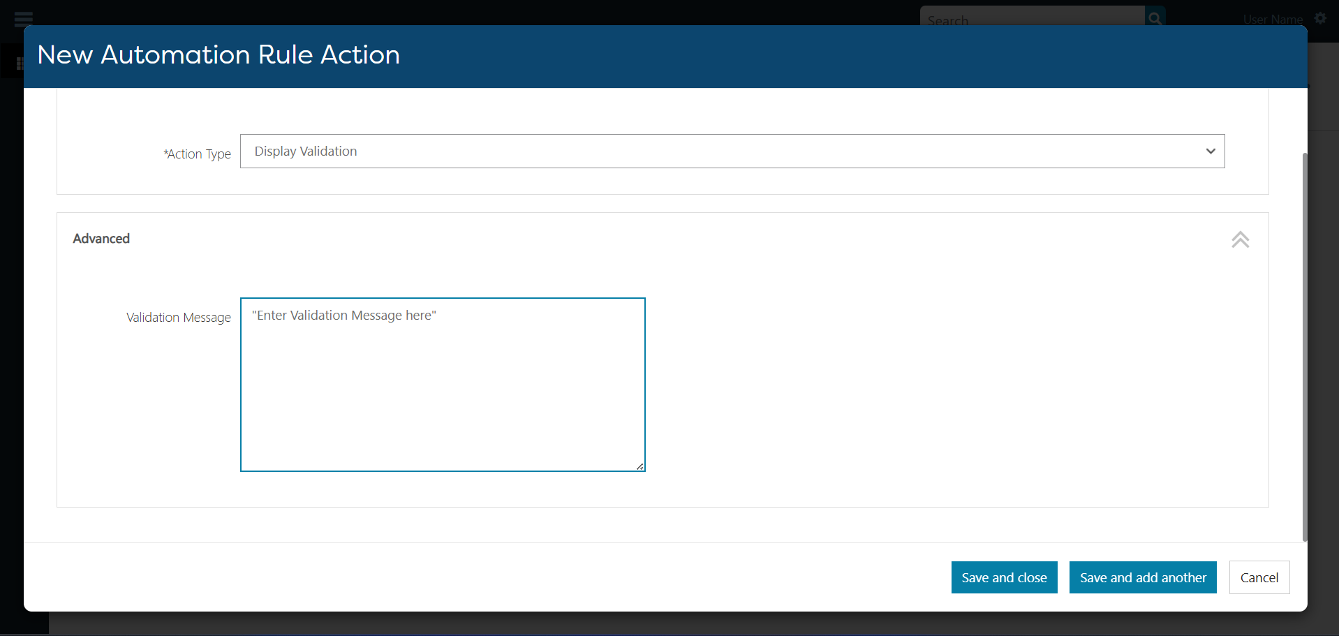 display validation